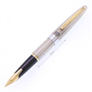 万年筆 エリート シルバーン 格子 細字 (旧型/両用式)