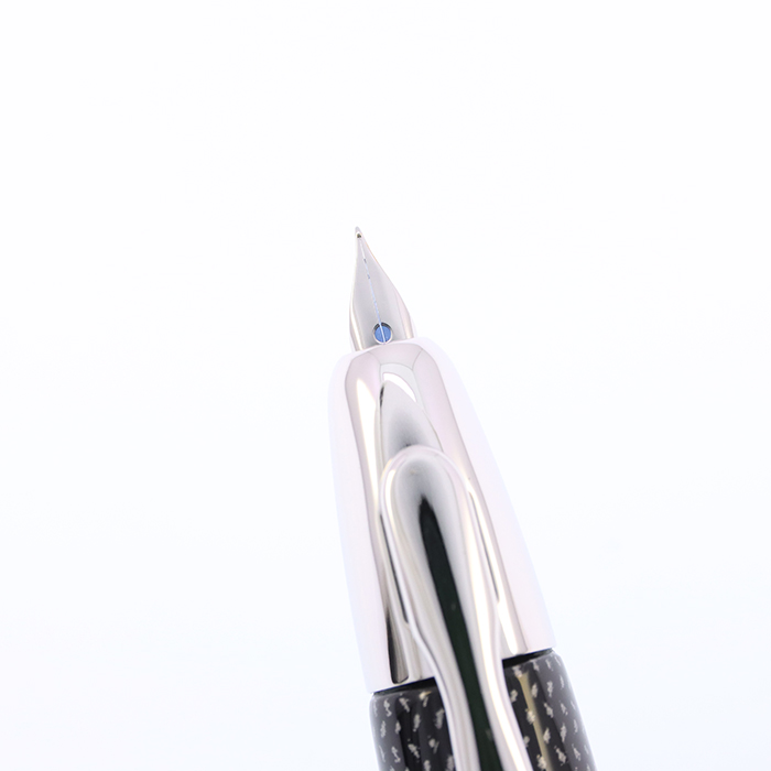 中古)PILOT パイロット 万年筆 キャップレス 絣 黒 極細字（商品ID