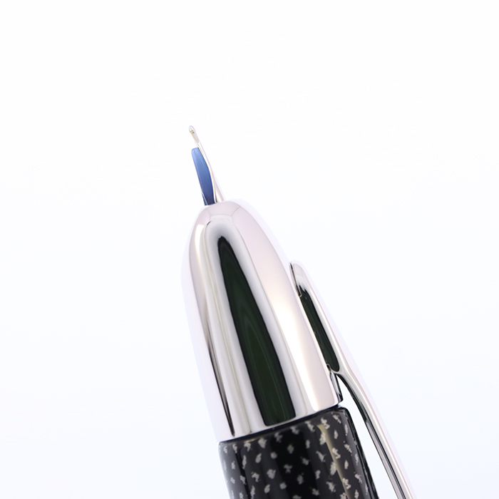 中古)PILOT パイロット 万年筆 キャップレス 絣 黒 極細字（商品ID