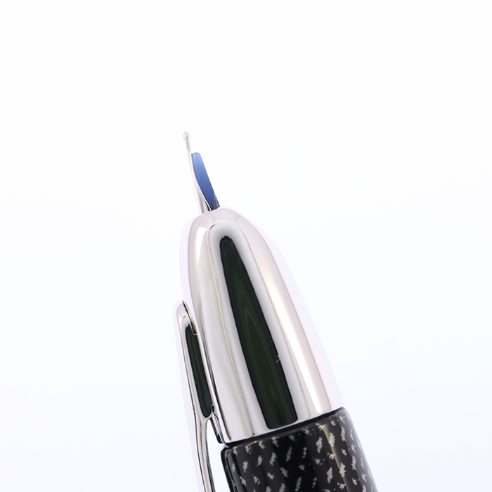 PILOT キャップレス 絣 万年筆 18K 廃番 中古)PILOT パイロット 万年筆 キャップレス 絣 黒 極細字（商品ID