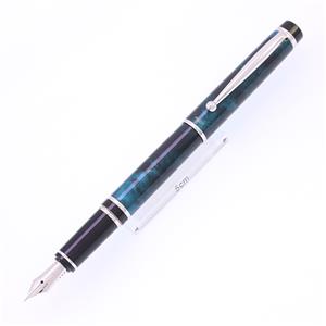 万年筆 グランセ ブラック&グリーン シルバートリム 細字