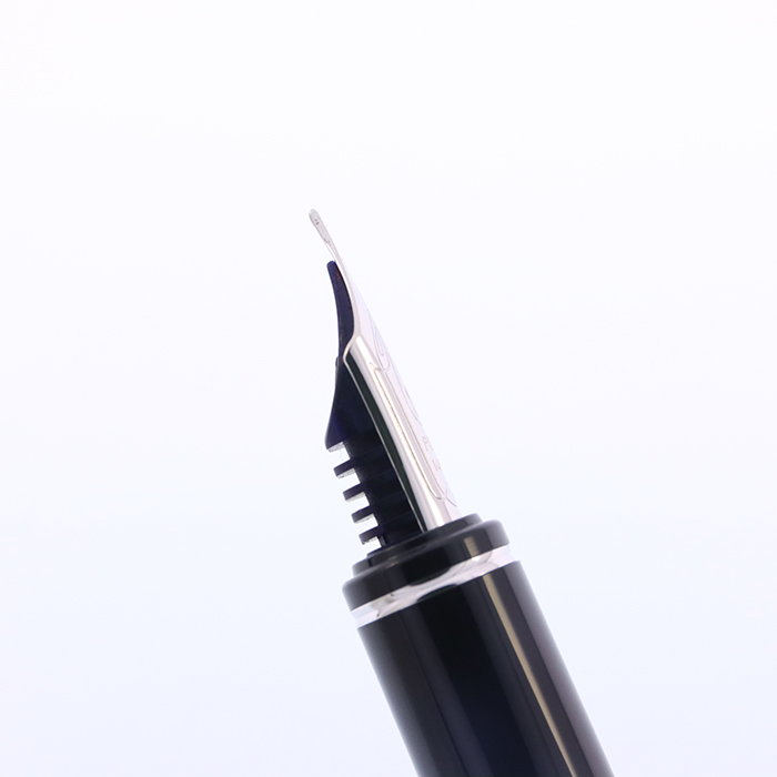 中古)PILOT パイロット 万年筆 グランセ ブラック&グリーン シルバー