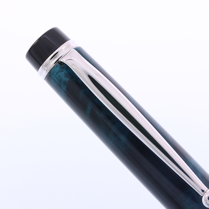 中古)PILOT パイロット 万年筆 グランセ ブラック&グリーン シルバー