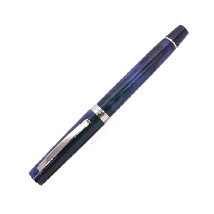 OMAS ボローニャ コズミックブルー F 14K-585 廃盤 希少・低重心】オマス 万年筆 ボローニャ コズミックブルー OMAS