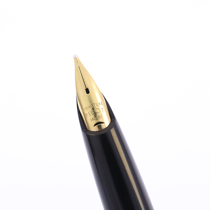 中古)PILOT パイロット 万年筆 格子柄 ステンレス シグネチャー（商品