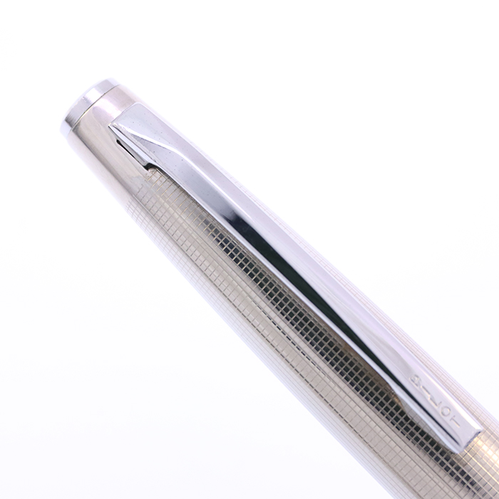 中古)PILOT パイロット 万年筆 格子柄 ステンレス シグネチャー（商品