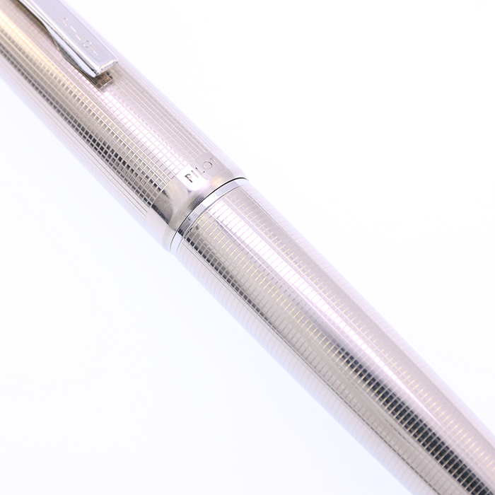 中古)PILOT パイロット 万年筆 格子柄 ステンレス シグネチャー（商品