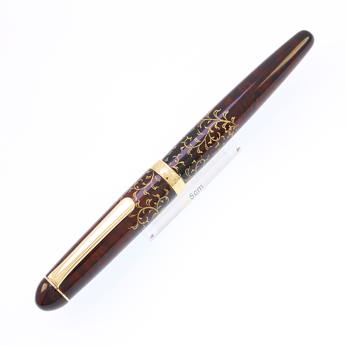 中古)NAKAYA 中屋万年筆 万年筆 ブライヤー 唐草 沈金2 軟中字（商品ID