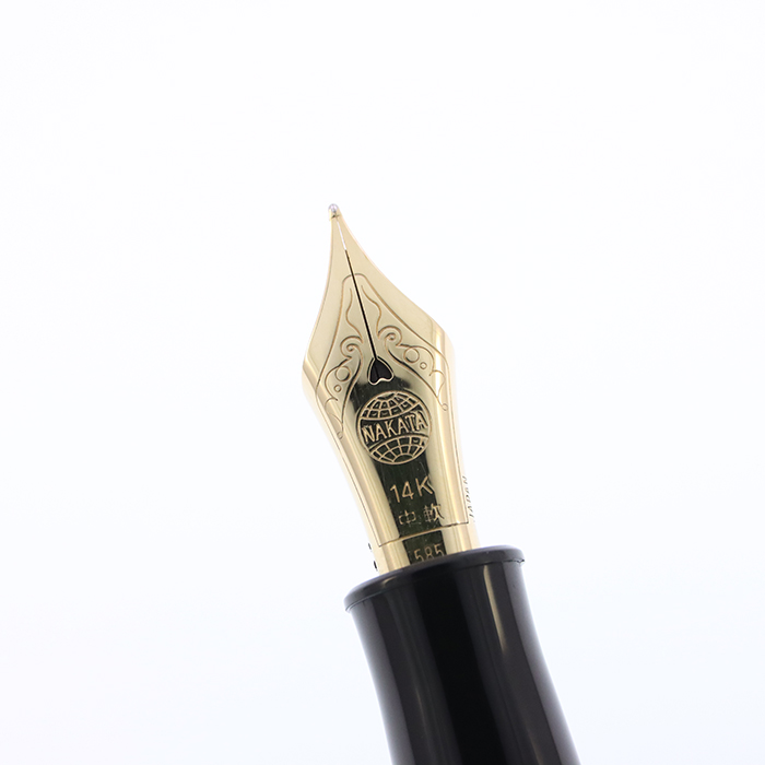 中古)NAKAYA 中屋万年筆 万年筆 ブライヤー 唐草 沈金2 軟中字（商品ID