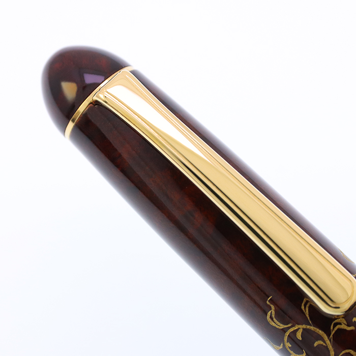 中古)NAKAYA 中屋万年筆 万年筆 ブライヤー 唐草 沈金2 軟中字（商品ID
