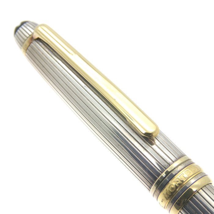 モンブランボールペンマイスターシュテュックソリテール　スターリングシルバーバレイ 中古)MONTBLANC モンブラン ボールペン マイスターシュテュック