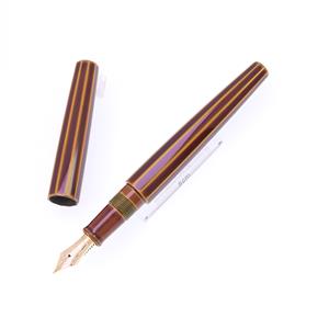 万年筆 シガー 十角ST ポータブル 白溜 軟細字 [研磨]