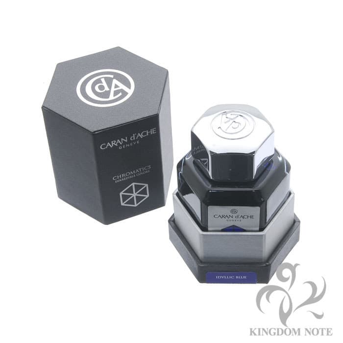 新品)CARAN d'ACHE カランダッシュ ボトルインク アイデリック ブルー