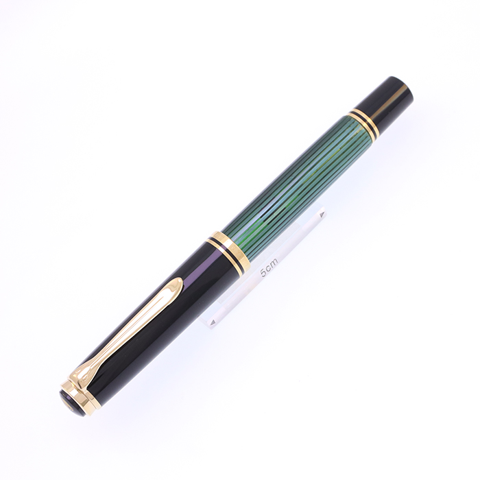 中古)Pelikan ペリカン 万年筆 スーベレーン M800 グリーンストライプ