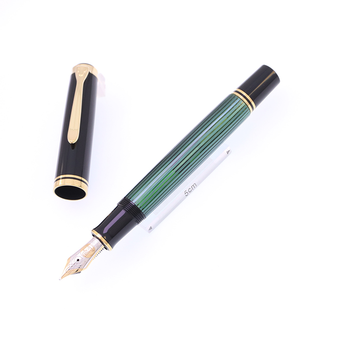 中古)Pelikan ペリカン 万年筆 スーベレーン M800 グリーンストライプ