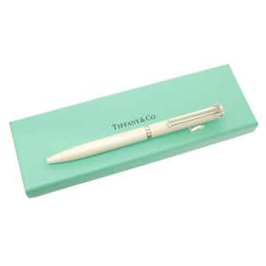 TIFFANY&Co. ティファニー ボールペン エグゼクティブ Tクリップ ホワイトラッカー メイン
