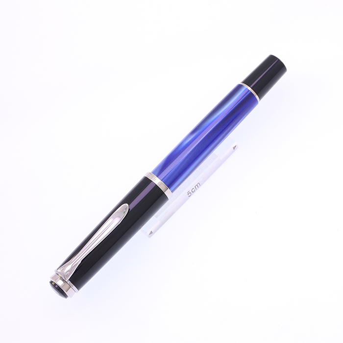 中古)Pelikan ペリカン 万年筆 クラシック M205 マーブルブルー F