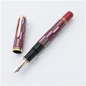 Pelikan ペリカン 万年筆 リミテッドエディション M1000 螺鈿 市松-Red Infinity- M メイン